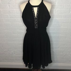 MM Couture Black Beaded Dress